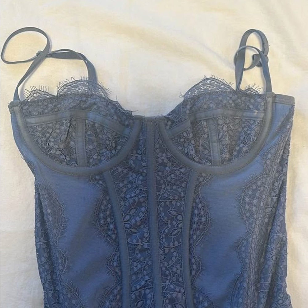 Urban Outfitters Blue Corset Top